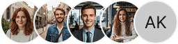 Multiple investor profile avatars on Beacon Ledics trading review block